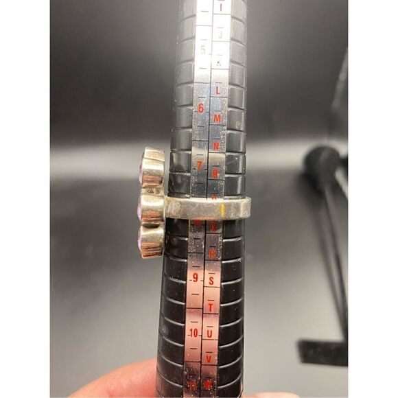 Amethyst large oval and round Cluster Ring size 8 Fine Vintage Jewelry - Picture 9 of 9